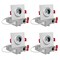 Nuwatt 3 Inch Square LED Gimbal Recessed Downlight 2700K-5000K Selectable Canless Light, Wet Rated, PK4 NW-GMB-3-5CT-WH-SQ-4P - alternate 1